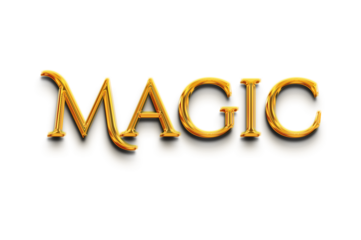 Magic 3d text effect transparent background