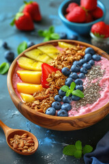 Juicy Fruit Yogurt Bowl, street food and haute cuisine
