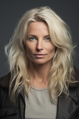 Naklejka premium beautiful white woman, blondy hair