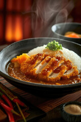 Delicious Katsu Chicken Delight, street food and haute cuisine