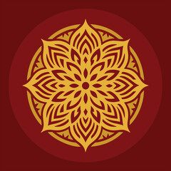 Minimalist Vector Design of a Mandala