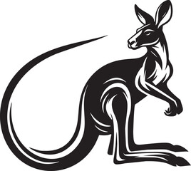 Fototapeta premium Elegant Kangaroo Silhouette