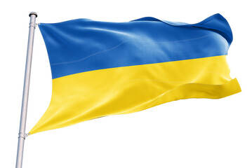 Ukrainian flag on transparent background. PNG
