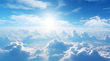 Fototapeta premium beautiful cumulus clouds in the blue sky.