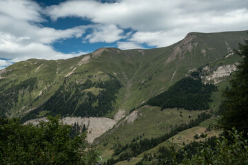 Landscape of mountains in the Alps with beautiful colors