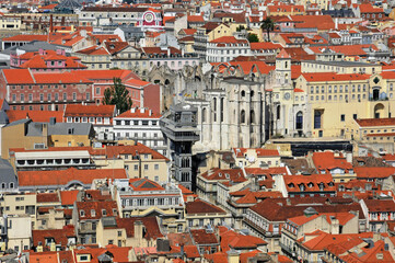 Fototapeta na wymiar Portugal, Lisbon view from Saint George castle