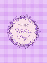 Happy Mother's Day card in lavender tones!