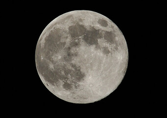 Close-up of the moon. Photo of the moon. Astrophoto of the moon.
