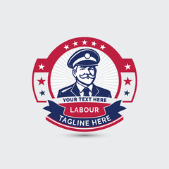 Fototapeta premium Celebrate Labor Day with a custom logo design that represents your company values and vision.