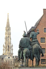  Le Quijote and Sancho Panza Embarking on Brussels