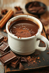 Cup of delicious hot chocolate