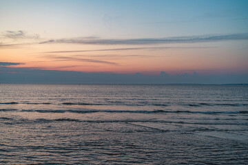 Fototapeta na wymiar sunset over the Baltic sea, Pirita, Tallinn, Estonia