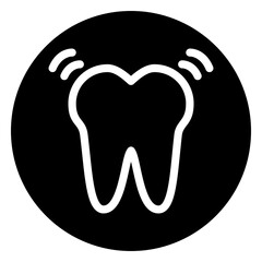 loose tooth glyph icon