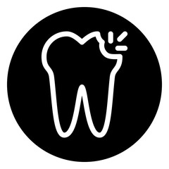 cavity glyph icon
