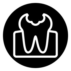 cavity glyph icon