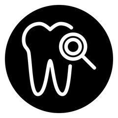 dental checkup glyph icon