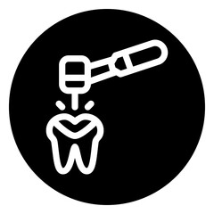 dental drill glyph icon