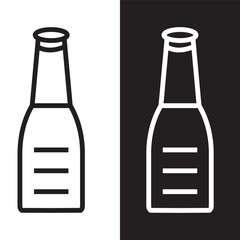 BLACK AND WHITE BOTTLE ICON