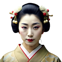 Japanese Companion Woman Geisha Cartoon-