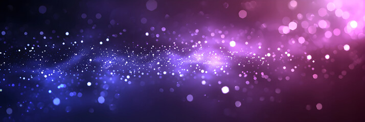 Obraz premium Abstract blue, purple and pink glitter lights background. Night sky with stars. Gradient blue and purple colorful space texture with stardust and milky way. Magic color galaxy