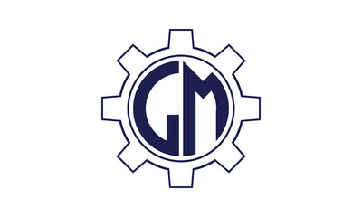 LM initial letter mechanical circle logo design vector template. industrial, engineering, servicing, word mark, letter mark, monogram, construction, business, company, corporate, commercial, geometric