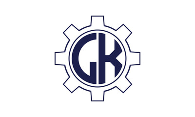 LK initial letter mechanical circle logo design vector template. industrial, engineering, servicing, word mark, letter mark, monogram, construction, business, company, corporate, commercial, geometric