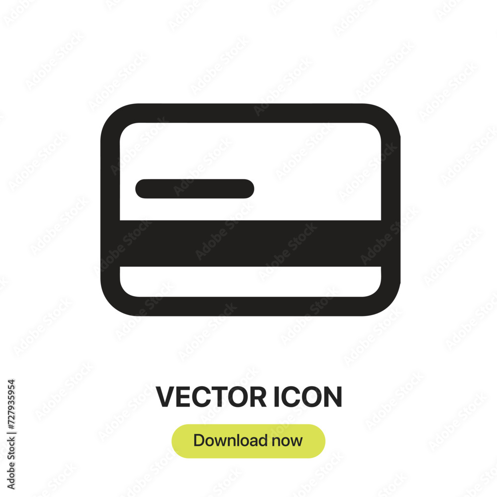 Aufkleber credit card icon vector. linear-style sign for mobile concept and web design. credit card symbol ill