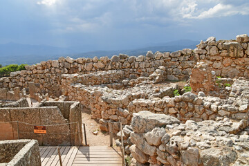 Mycenae; Greece - august 30 2022 : archaeological site