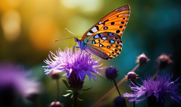 Butterfly Sitting on Flower