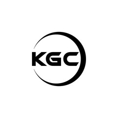 KGC letter logo design with white background in illustrator, cube logo, vector logo, modern alphabet font overlap style. calligraphy designs for logo, Poster, Invitation, etc.