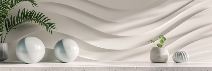 Subtle and soothing spheres pattern, minimalist design conveying tranquility.