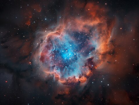 Colorful galaxy cloud nebula