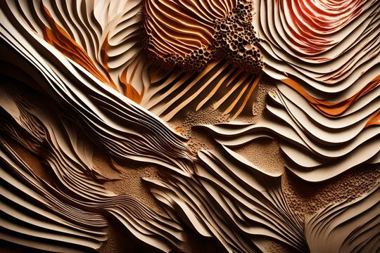 Bold and dynamic abstractions enhanced by tactile textures