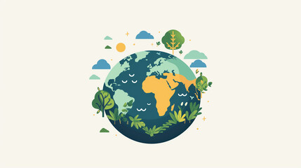 Fototapeta premium Icon of a eco-world