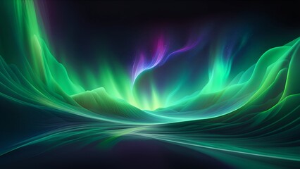 Space of wind Energy Glow, Abstract Green light Background