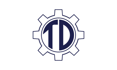TO initial letter mechanical circle logo design vector template. industrial, engineering, servicing, word mark, letter mark, monogram, construction, business, company, corporate, commercial, geometric