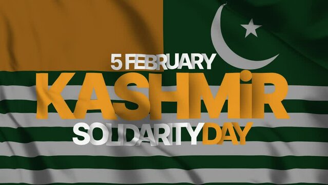 Kashmir Solidarity Day and 5 February on Kashmir flag background for kashmir day (Kashmir Solidarity Day).