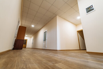 Home empty modern interior. Comfortable house without furniture.