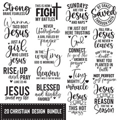 Fototapeta premium 20 Christian design Bundle