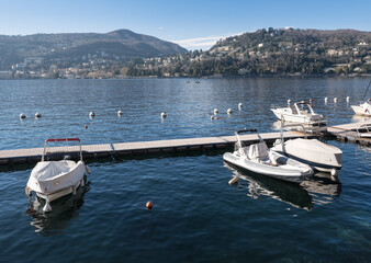Motorboats in Como, Italy - 727945754