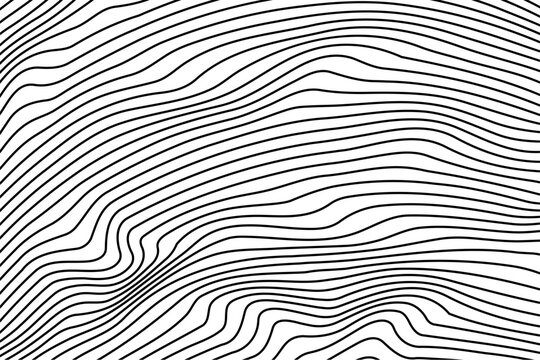 Black lines zigzag wave concept abstract background flat design vector illustration. © Tetiana Komarytska