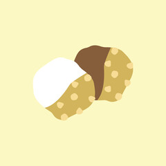 Chocolate Almond Cookies vector illustration. Cookies during Eid Mubarak