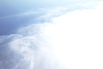 Bright blue sky with white clouds art photo