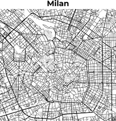 Milan City Map, Cartography Map, Street Layout Map 