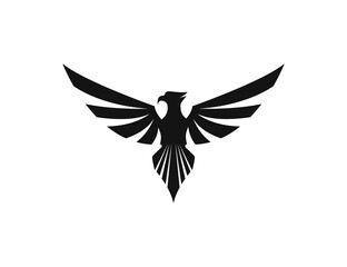 Eagle logo with wings symbol. 