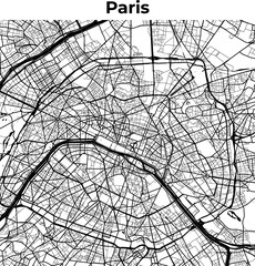 Obraz premium Paris City Map, Cartography Map, Street Layout Map 