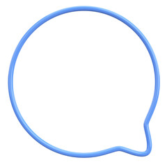 Speech Bubble. Text Box. 3D Illustration.