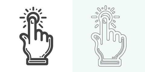 Hand-click icon set. pointer icon vectors. hand cursor icon click. pointer icon vector. hand cursor icon vector