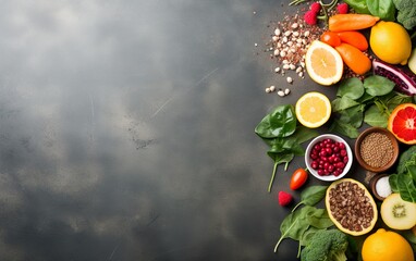 Obraz na płótnie Canvas Healthy food clean eating selection fruit vegetable