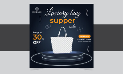 luxury bag social media post design 